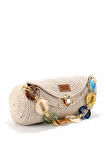 Bej Örgü  Kadın Postacı Çanta C06619613716