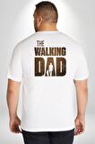 The Walking Dead  Büyük Beden Beyaz Tişört Kadın Erkek Ünisex Sırt Baskılı