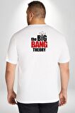 The Big Bang Theory Büyük Beden Beyaz Tişört Kadın Erkek Ünisex Sırt Baskılı