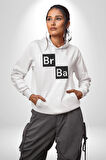 Br Ba Kimya Breaking Bad Kadın Erkek  Beyaz Kapüşonlu Sweatshirt Hoodie