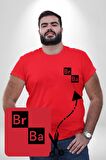 Br Ba Kimya Breaking Bad Kırmızı Büyük Beden Kadın Basic Minimal Baskılı Tişört