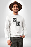 Br Ba Kimya Breaking Bad Kadın Erkek  Beyaz Baskılı Sweatshirt 