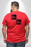Br Ba Kimya Breaking Bad Büyük Beden Kırmızı Tişört Kadın Erkek Ünisex Sırt Baskılı