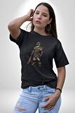 Oturan Kuş Efsanesi Kadın Erkek Unisex Siyah Organik Baskılı T-Shirt Penye Yüksek Kalite