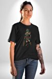 Oturan Kuş Efsanesi Kadın Erkek Unisex Siyah Organik Baskılı T-Shirt Penye Yüksek Kalite