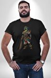 Oturan Kuş Efsanesi Kadın Erkek Unisex Siyah Organik Baskılı T-Shirt Penye Yüksek Kalite