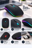 İnce Ergonomik Tasarım 2.4G Kablosuz LED Mouse