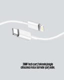 Aşırı Şarj ve Pil Koruması ile Akıllı Çipli Lightning Kablo 1.2m