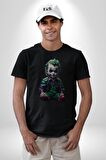 Bebek Joker Yapay Zeka Tasarımı Kadın Erkek Unisex Siyah Organik Baskılı T-Shirt Penye Yüksek Kalite