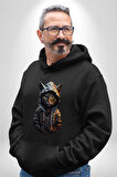 Hip Hop Gençlik Kedi Çeket Kadın Erkek  Siyah Kapüşonlu Sweatshirt Hoodie