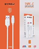 Syrox C109 Type-c Girişli 18w 3.0a Hızlı Şarj Ve Data Kablosu