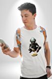 Bitcoin Noble Yüzüklerin Efendisi  Kadın Erkek Unisex Beyaz Organik Baskılı T-Shirt Penye Yüksek Kalite