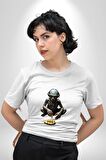 Bitcoin Noble Yüzüklerin Efendisi  Kadın Erkek Unisex Beyaz Organik Baskılı T-Shirt Penye Yüksek Kalite