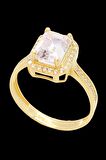 Cigold Taşlı Yüzük Baget 14 Ayar Altın 2,44 Gr OA-C11401028483