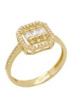 Cigold Taşlı Yüzük Baget 14 Ayar Altın 2,18 Gr OA-C11501028493