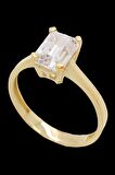 Cigold Taşlı Yüzük Baget 14 Ayar Altın 2,31 Gr OA-C11501028505