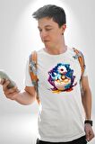 Sevimli Bebek Ejderha Elmas Yumurta Kadın Erkek Unisex Beyaz Organik Baskılı T-Shirt Penye Yüksek Kalite