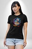 Sevimli Bebek Ejderha Elmas Yumurta Kadın Erkek Unisex Siyah Organik Baskılı T-Shirt Penye Yüksek Kalite