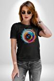 Fotoğraf Makinesi Camera Lens  Kadın Erkek Unisex Siyah Organik Baskılı T-Shirt Penye Yüksek Kalite