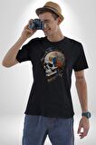 Kuru Kafa Kristal  Kadın Erkek Unisex Siyah Organik Baskılı T-Shirt Penye Yüksek Kalite