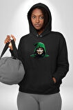 Vendetta Bilgisayar Hacker Anonymous Kadın Erkek  Siyah Kapüşonlu Sweatshirt Hoodie