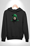 Vendetta Bilgisayar Hacker Anonymous Kadın Erkek  Siyah Kapüşonlu Sweatshirt Hoodie