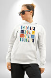 Geleçeği Seninle Planlayalım  Kadın Erkek  Beyaz Kapüşonlu Sweatshirt Hoodie