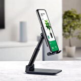  Siyah Aynalı Cep Telefonu Sabitleyici Stand Katlanabilir Ayarlanabilir Telefon Standı