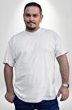 Kış Beyaz Atkı Bere Baykuş Büyük Beden Beyaz Tişört Kadın Erkek Ünisex Sırt Baskılı