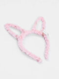 Led Işıklı Peluş Pofuduk Tavşan Kulak Tavşan Taç Pembe 17x23 Cm