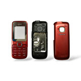Nokia C2-00 Kasa Nokia C2-00 Uyumlu Kasa Bordo Renk Orta Kasa ön kapak Arka Kapak Tuş Takımı Full Set