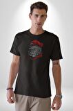 Kırmızı Şapka Maymun  Kadın Erkek Unisex Siyah Organik Baskılı T-Shirt Penye Yüksek Kalite
