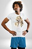 Cool Yakışıklı Ajan Leopar Kadın Erkek Unisex Beyaz Organik Baskılı T-Shirt Penye Yüksek Kalite