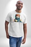 Türk Kahvesi Kedi  Kadın Erkek Unisex Beyaz Organik Baskılı T-Shirt Penye Yüksek Kalite