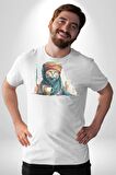 Türk Kahvesi Kedi  Kadın Erkek Unisex Beyaz Organik Baskılı T-Shirt Penye Yüksek Kalite