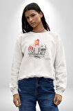 Uluslararası Yoga Günü 21 Temmuz  Kadın Erkek  Beyaz Baskılı Sweatshirt 
