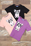 ALEXANDERGARDI PUL PAYET KÖPEK DESENLİ ÇOCUK T-SHİRT (C22-90600)