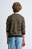 ALEXANDERGARDI Çizgili Bisiklet Yaka Çocuk Sweatshirt