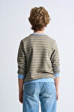 ALEXANDERGARDI Çizgili Bisiklet Yaka Çocuk Sweatshirt