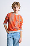 ALEXANDERGARDI Çizgili Bisiklet Yaka Çocuk Sweatshirt