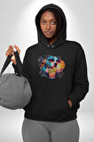 Tatil Köpek Soğuk Kokteyl İçeçek Kadın Erkek  Siyah Kapüşonlu Sweatshirt Hoodie
