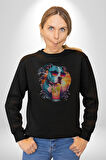 Tatil Köpek Soğuk Kokteyl İçeçek Kadın Erkek  Siyah Baskılı Sweatshirt 