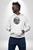 Kafamın İçindeki Lağım  Kadın Erkek  Beyaz Kapüşonlu Sweatshirt Hoodie