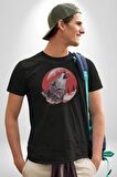 Uluyan Siyah Kurt Kadın Erkek Unisex Siyah Organik Baskılı T-Shirt Penye Yüksek Kalite
