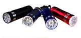 Süper Parlak 9 Ledli Metal Mini El Feneri
