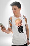 Patron Bebek Kadın Erkek Unisex Beyaz Organik Baskılı T-Shirt Penye Yüksek Kalite