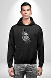 Poseidon Felsefe  Kadın Erkek  Siyah Kapüşonlu Sweatshirt Hoodie