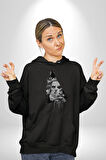 Poseidon Felsefe  Kadın Erkek  Siyah Kapüşonlu Sweatshirt Hoodie