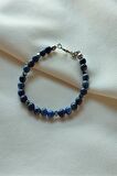 Sertifikalı Lapis Lazuli Hematit Doğaltaş Bileklik 6 Mm