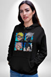 Naruto Shippūden Kadın Erkek  Siyah Kapüşonlu Sweatshirt Hoodie